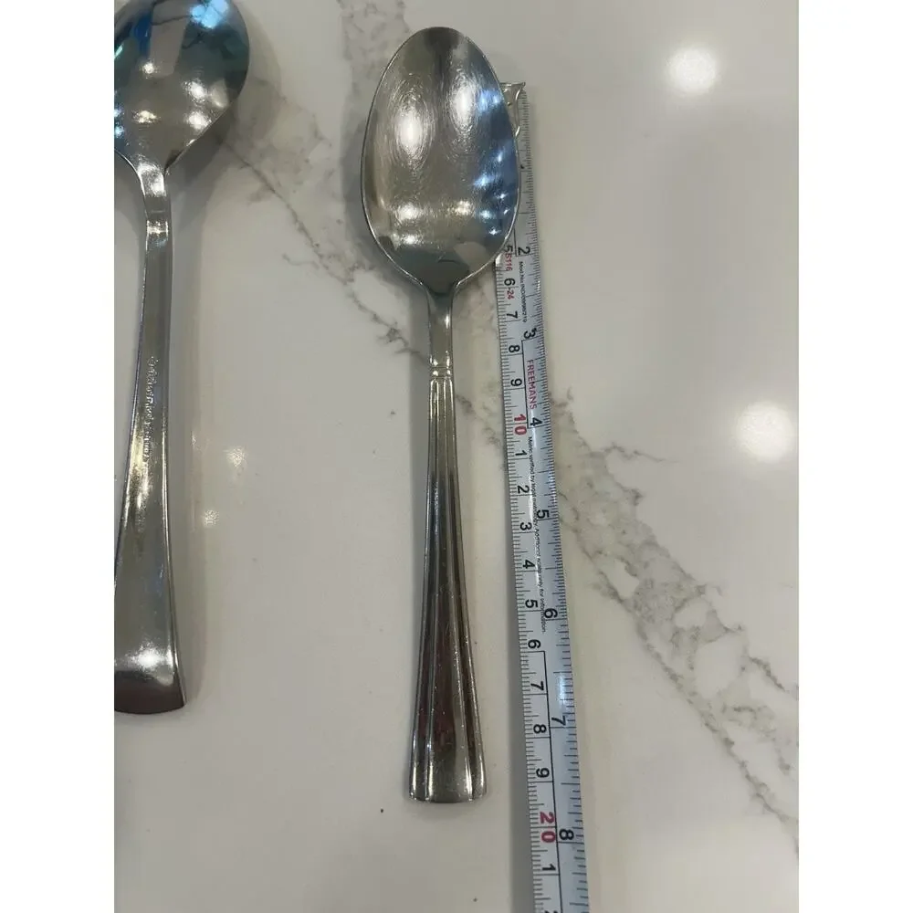 Vtg Cuisinart GEO Serving Set of 3 Meat Fork & 2 Spoons Stainless 18/10 Flatware
